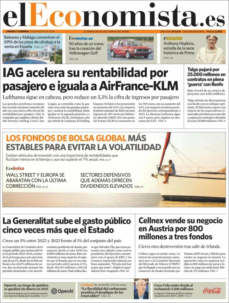 Portada de El Economista (Espa&ntilde;a)