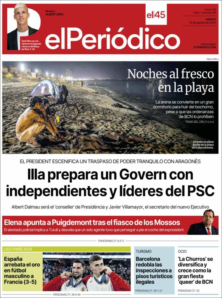Portada de El Periódico (España)