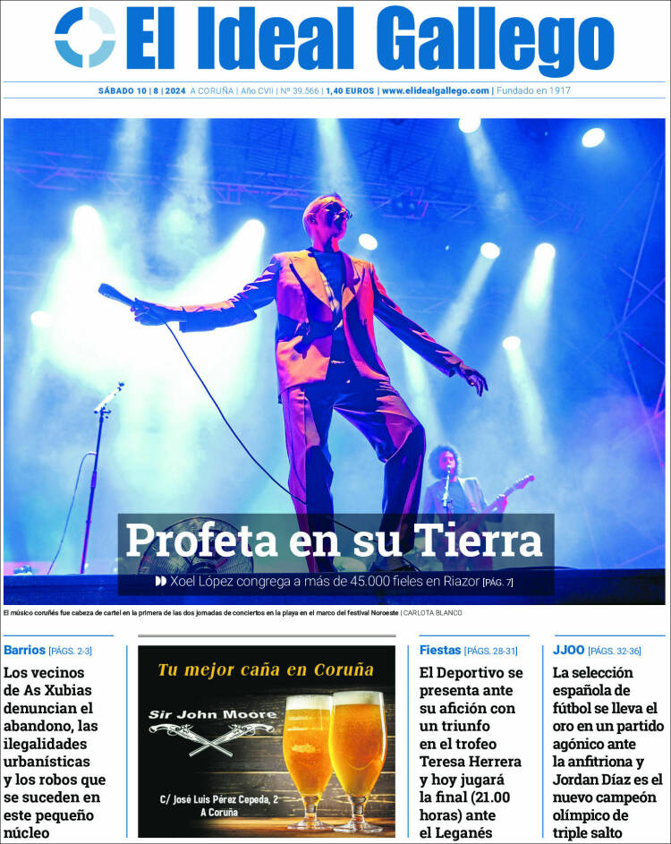 Portada de El Ideal Gallego (España)