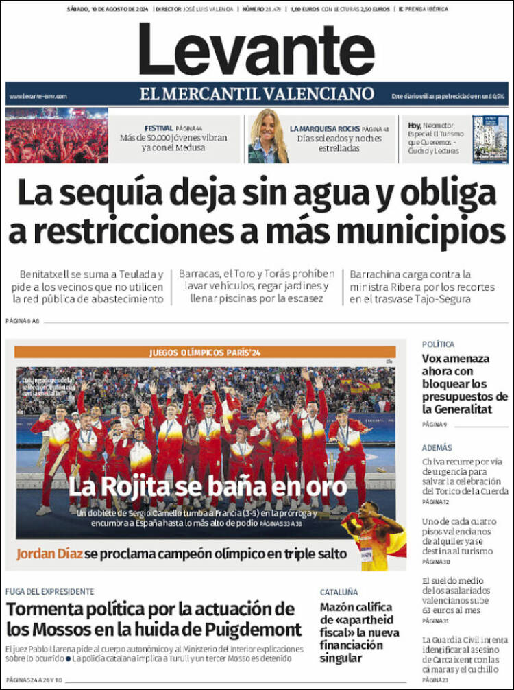 Portada de Levante (España)