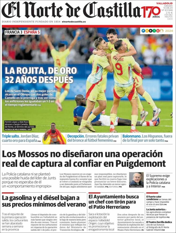 Portada de Norte de Castilla - Valladolid (España)