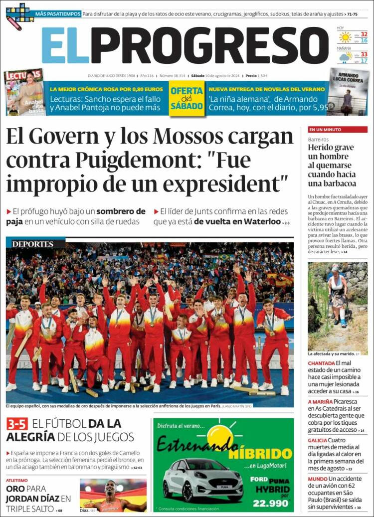 Portada de El Progreso (España)
