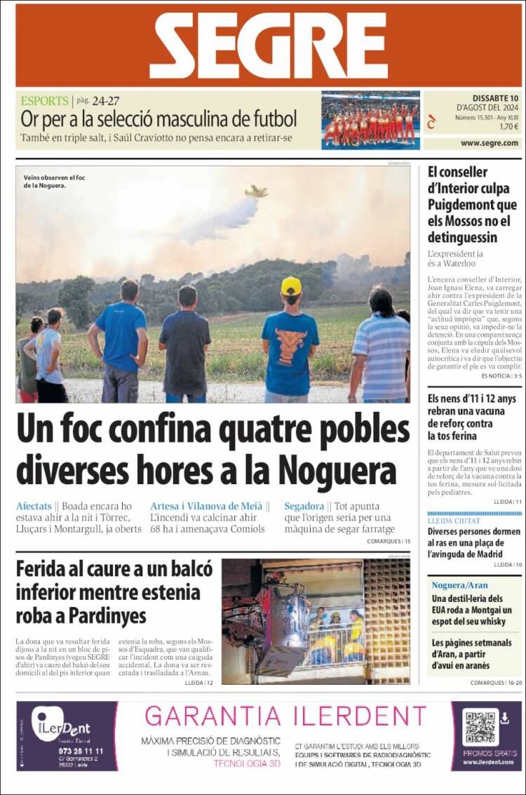 Portada de Segre (España)