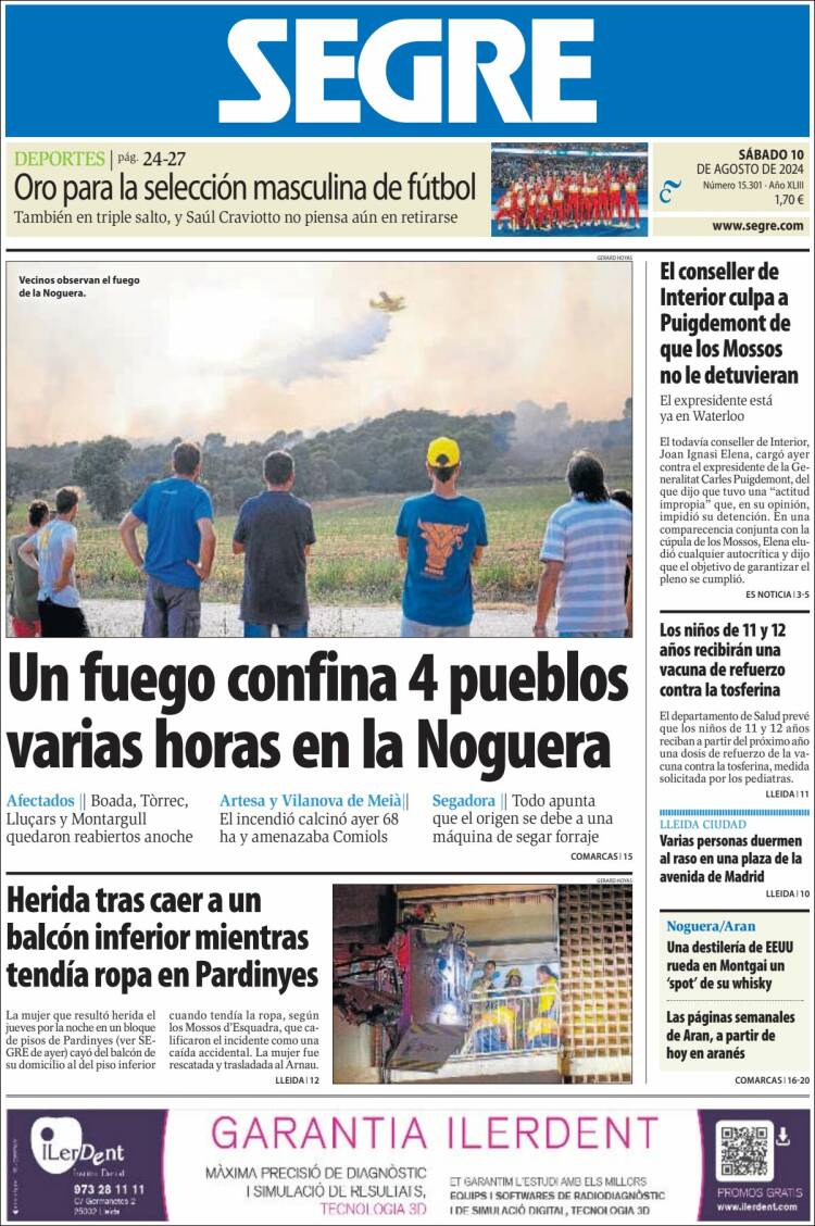 Portada de Segre  (España)