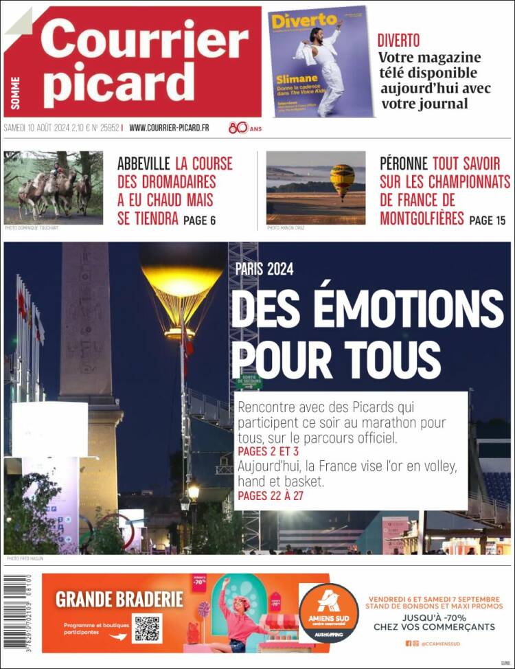 Portada de Courrier Picard (Francia)