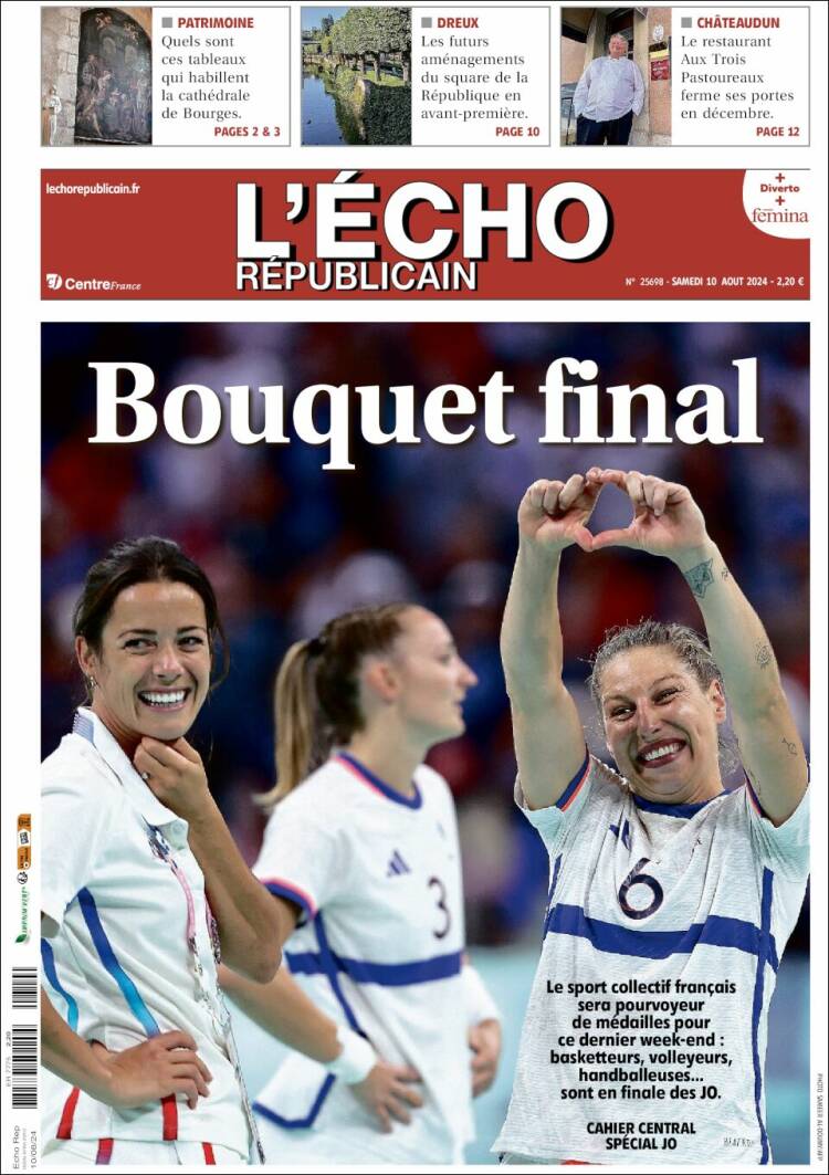 Portada de L'Echo Républicain (Francia)