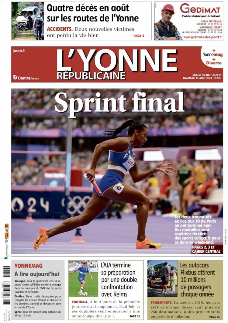 Portada de L'Yonne-Républicaine (Francia)