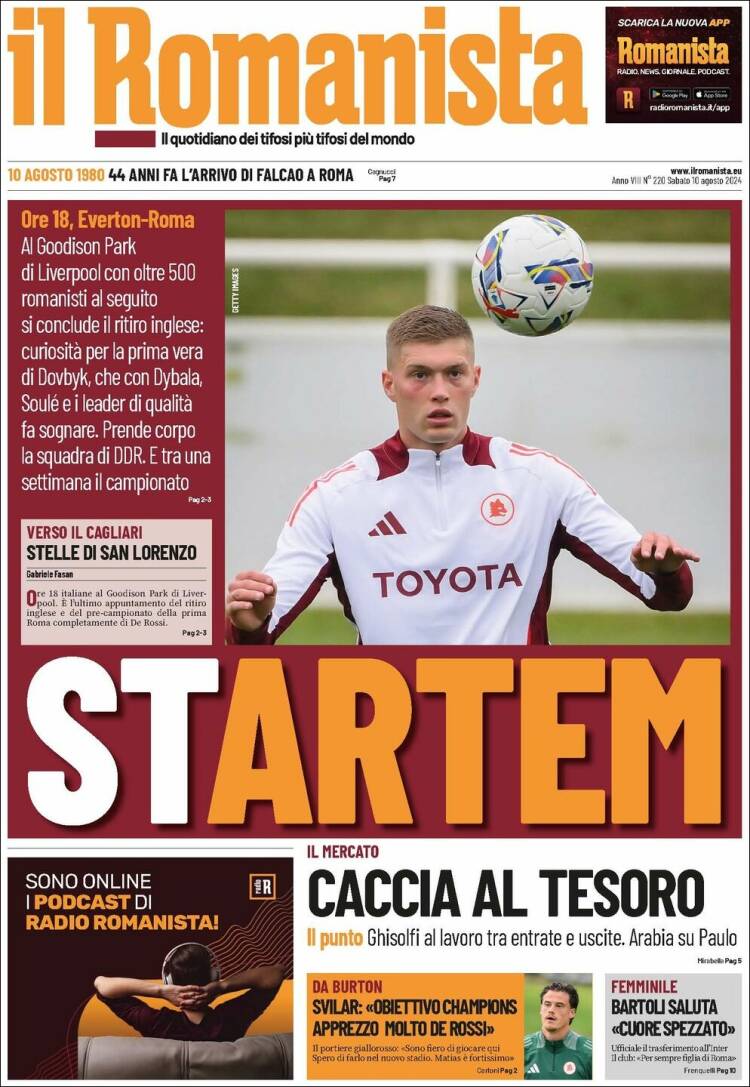 Portada de Romanista (Italia)