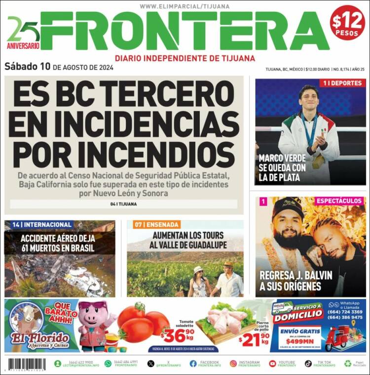 Portada de Frontera (México)