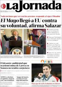 Portada de La Jornada (México)