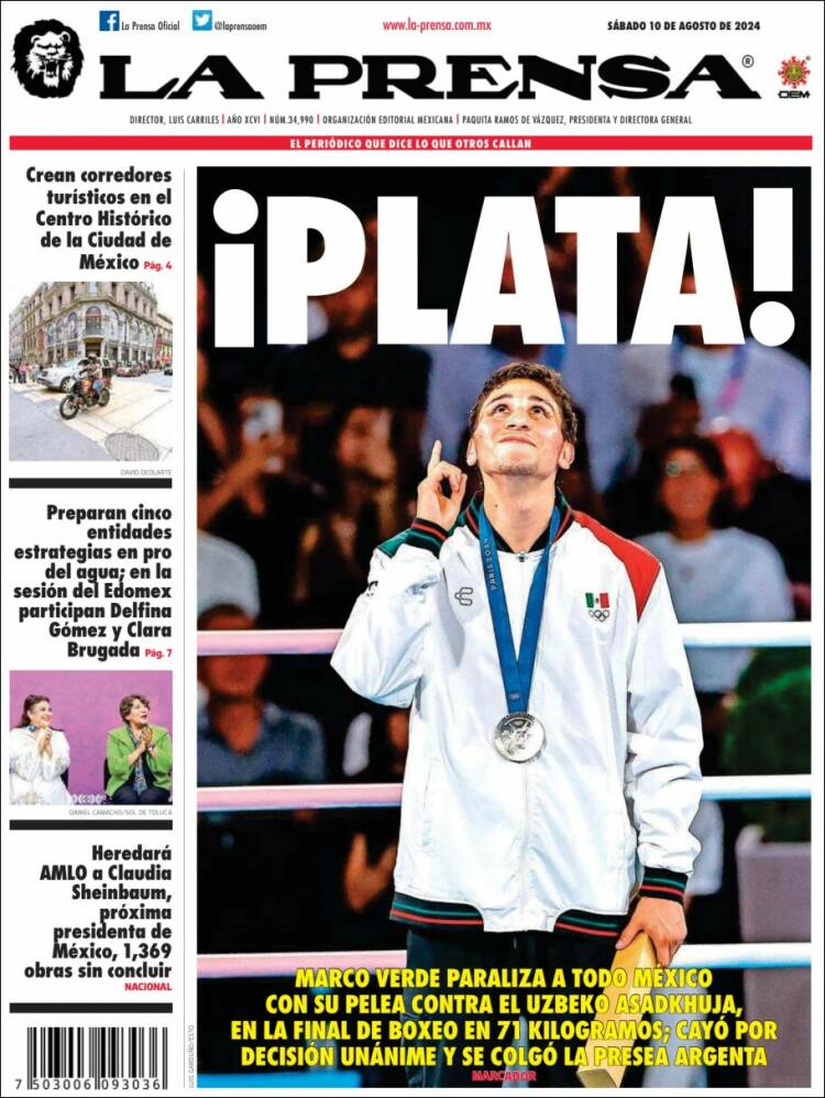 Portada de La Prensa (México)