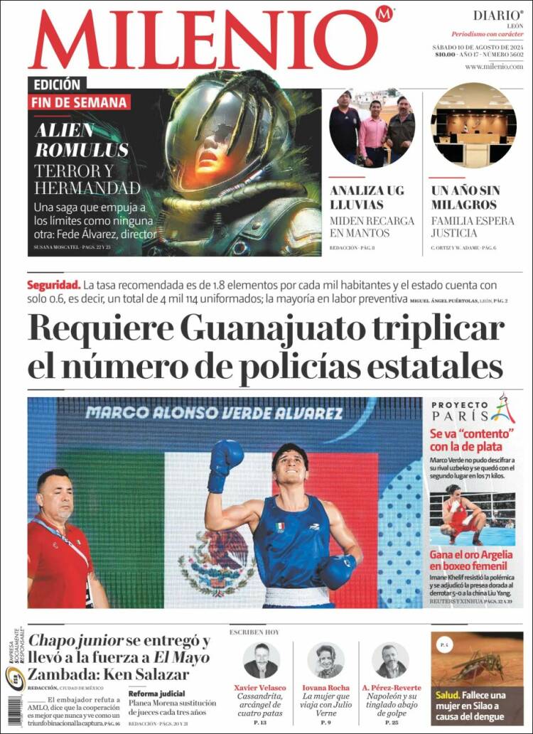 Portada de Milenio de León (México)