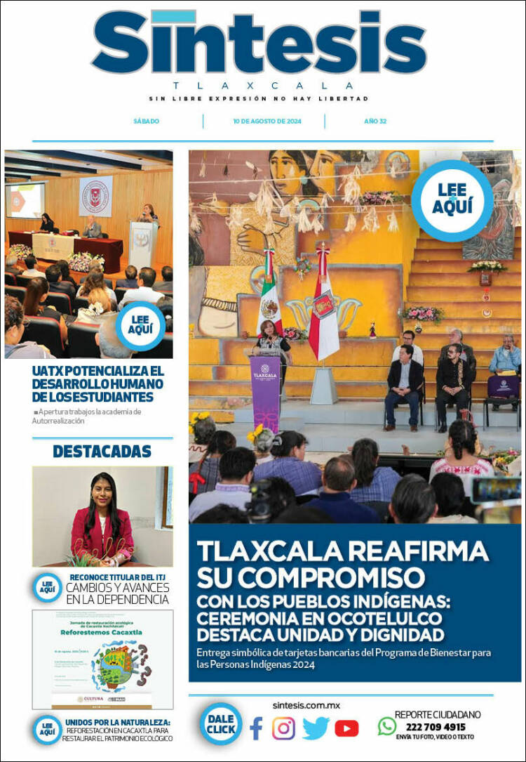 Portada de Síntesis de Tlaxcala (México)