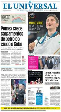 Portada de El Universal (México)