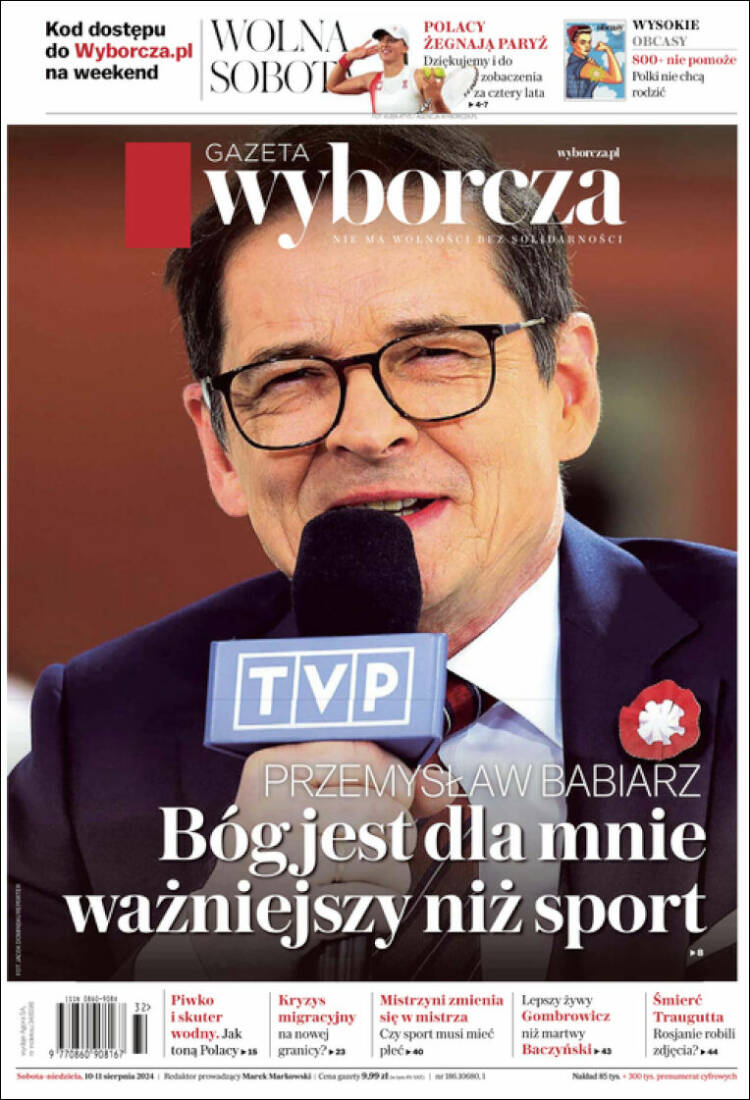 Portada de Gazeta Wyborcza (Polonia)