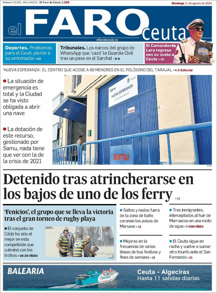 Portada de El Faro de Ceuta (España)