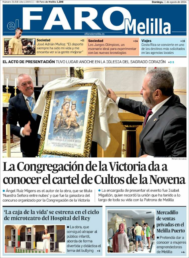 Portada de El Faro de Melilla (España)