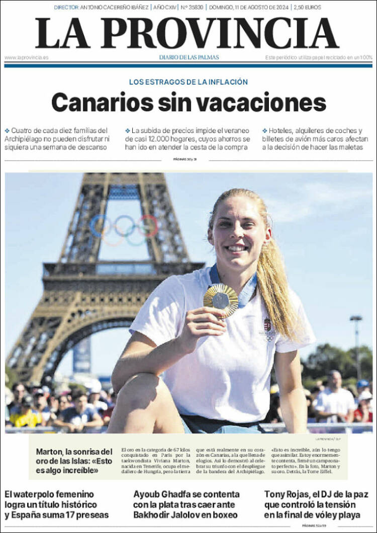 Portada de La Provincia (España)