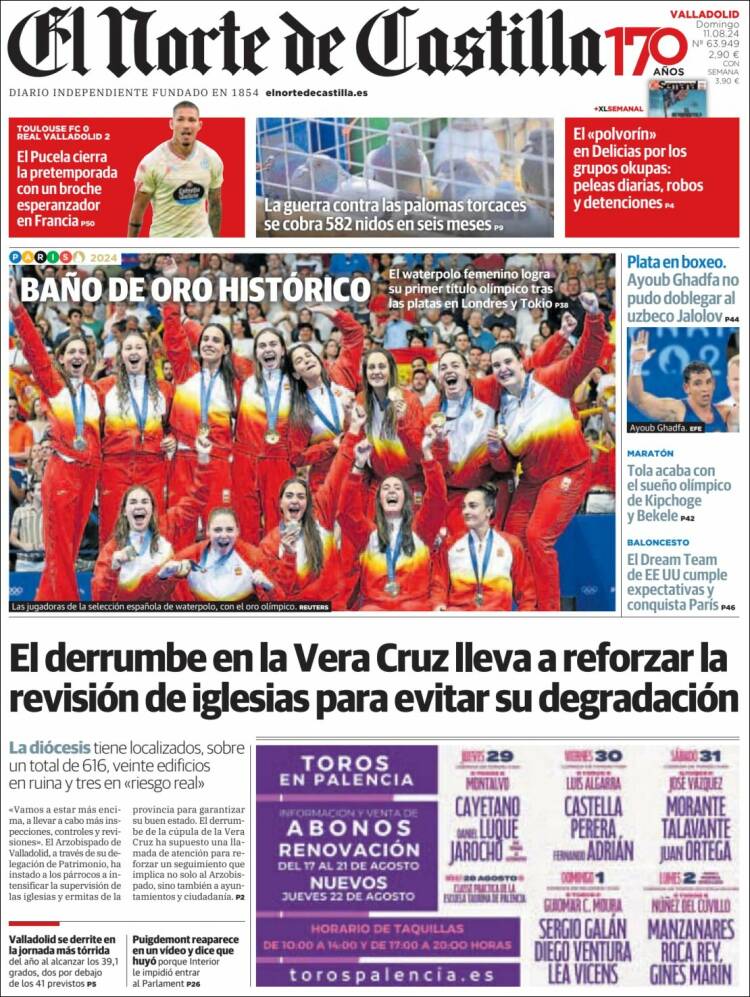 Portada de Norte de Castilla - Valladolid (España)