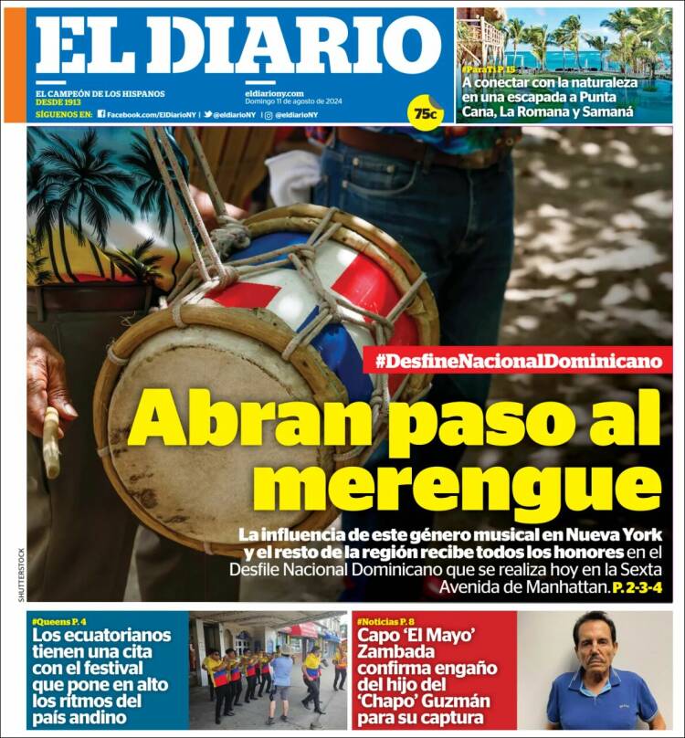 Portada de El Diario NY (USA)