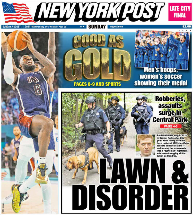 Portada de New York Post (USA)
