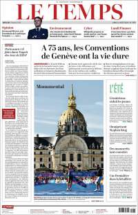 Portada de Le Matin (Suisse)