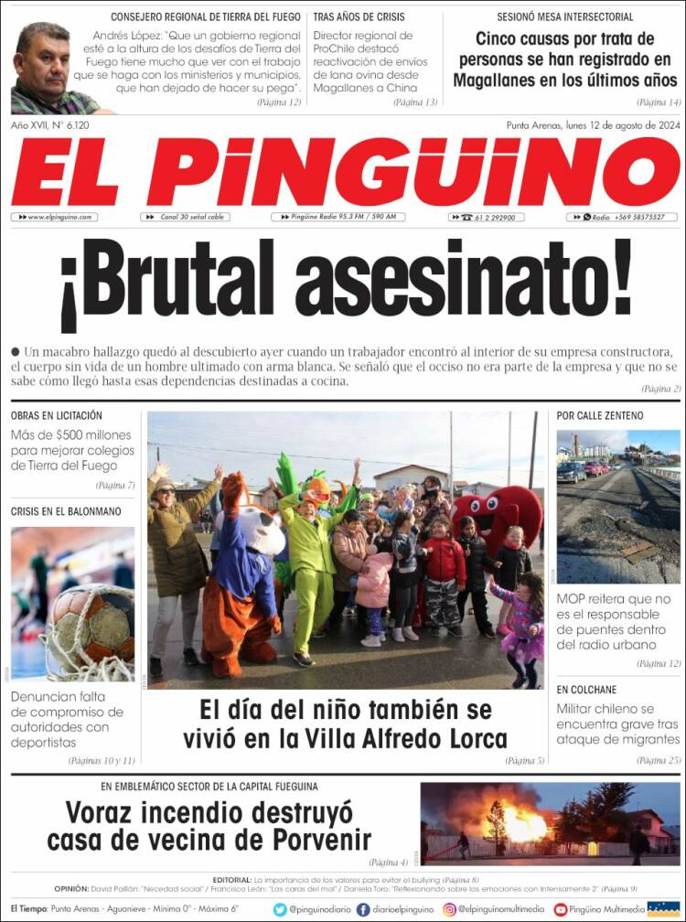 Portada de El Pingüino (Chile)