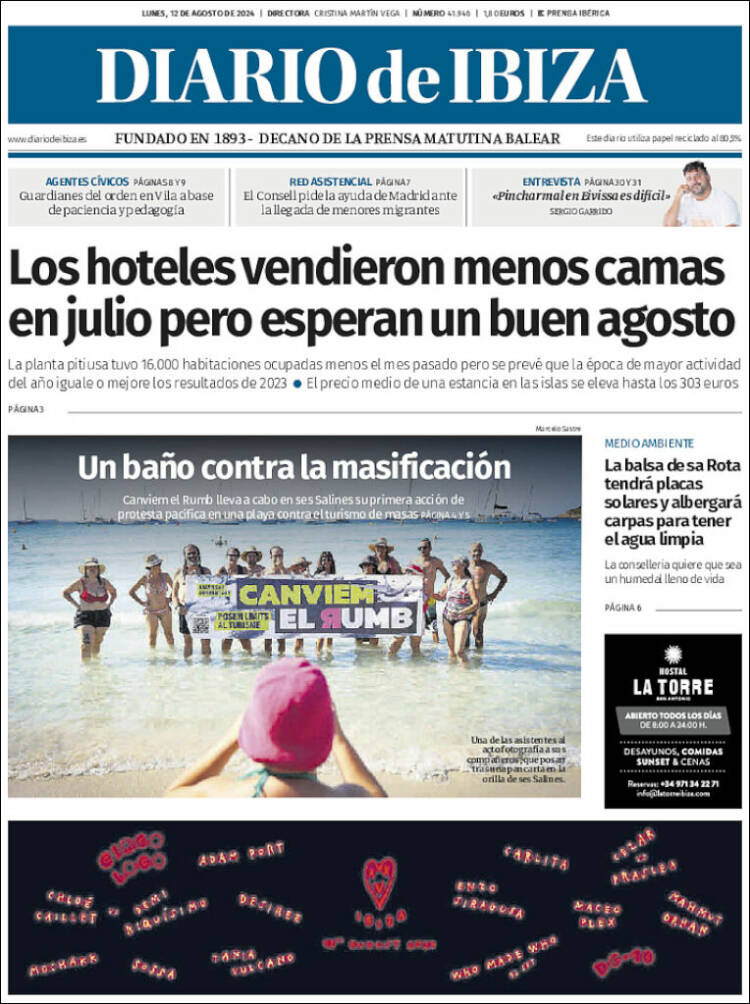 Portada de Diario de Ibiza (España)