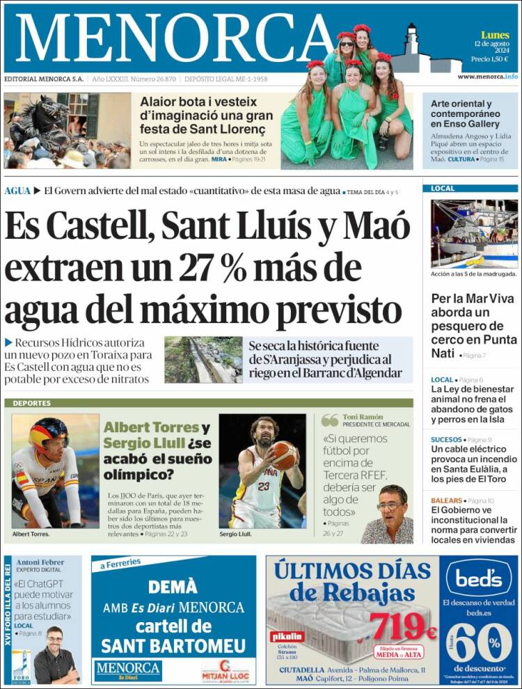 Portada de Menorca - Diario Insular (España)