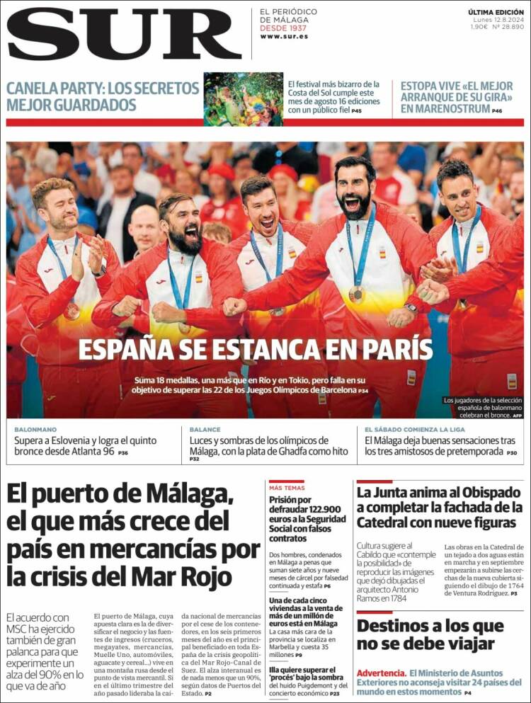 Portada de Diario el Sur (España)