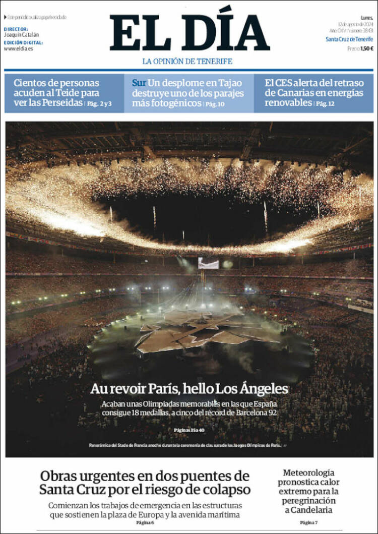 Portada de El Día (España)