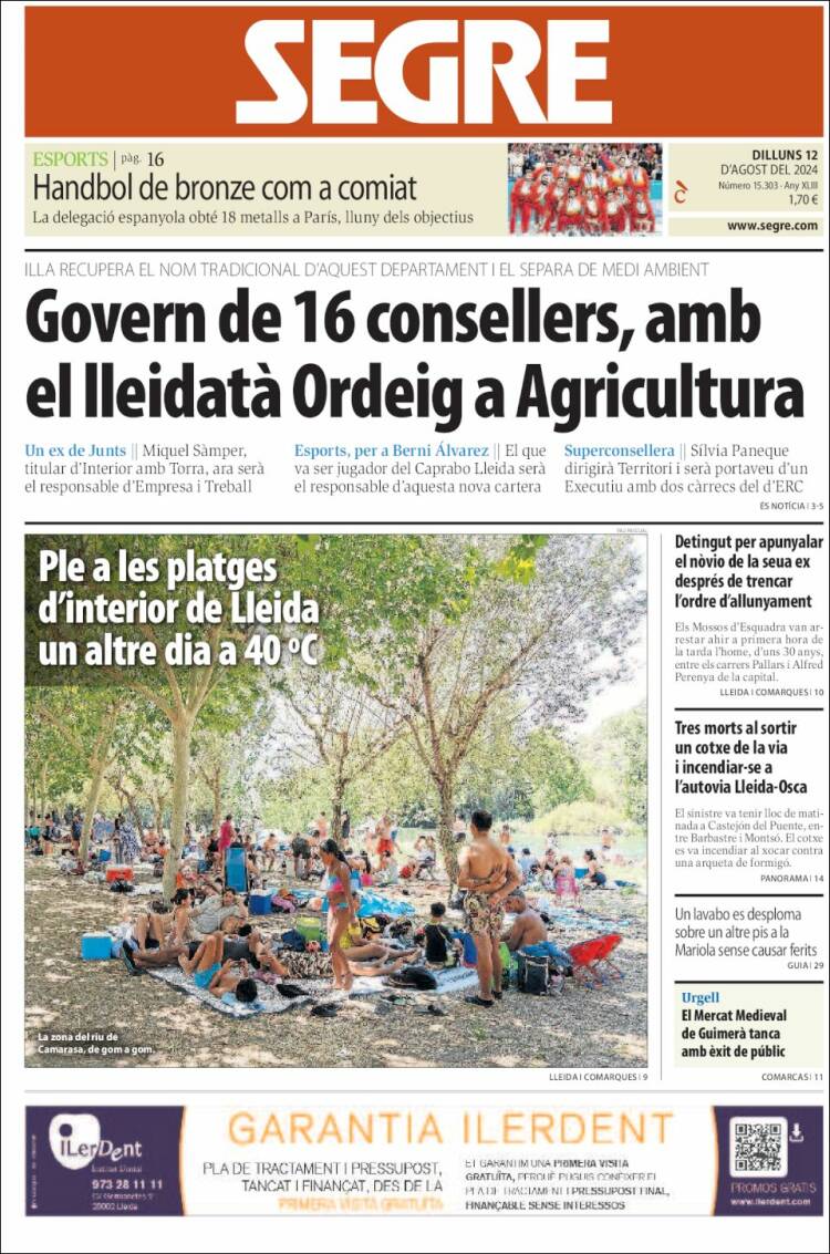 Portada de Segre (España)