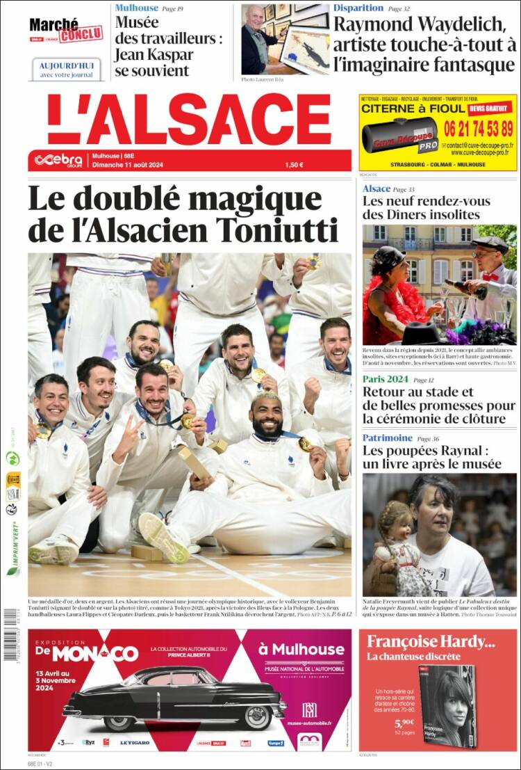 Portada de Journal L'Alsace (France)