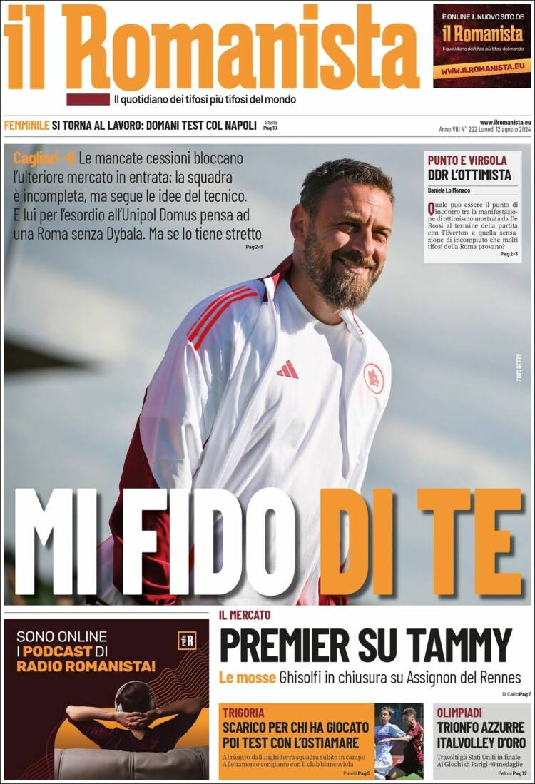 Portada de Romanista (Italia)