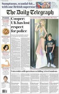 Portada de Daily Telegraph (Reino Unido)