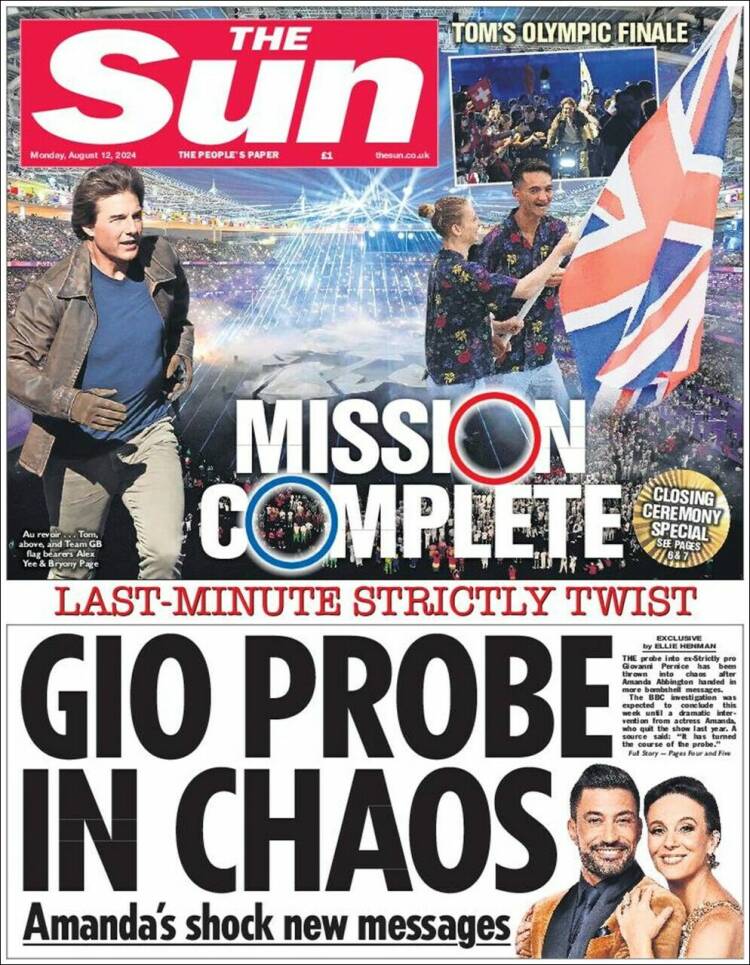 Portada de The Sun (Reino Unido)