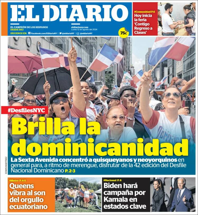 Portada de El Diario NY (USA)