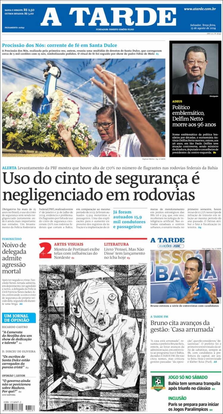 Portada de Diário A Tarde (Brasil)