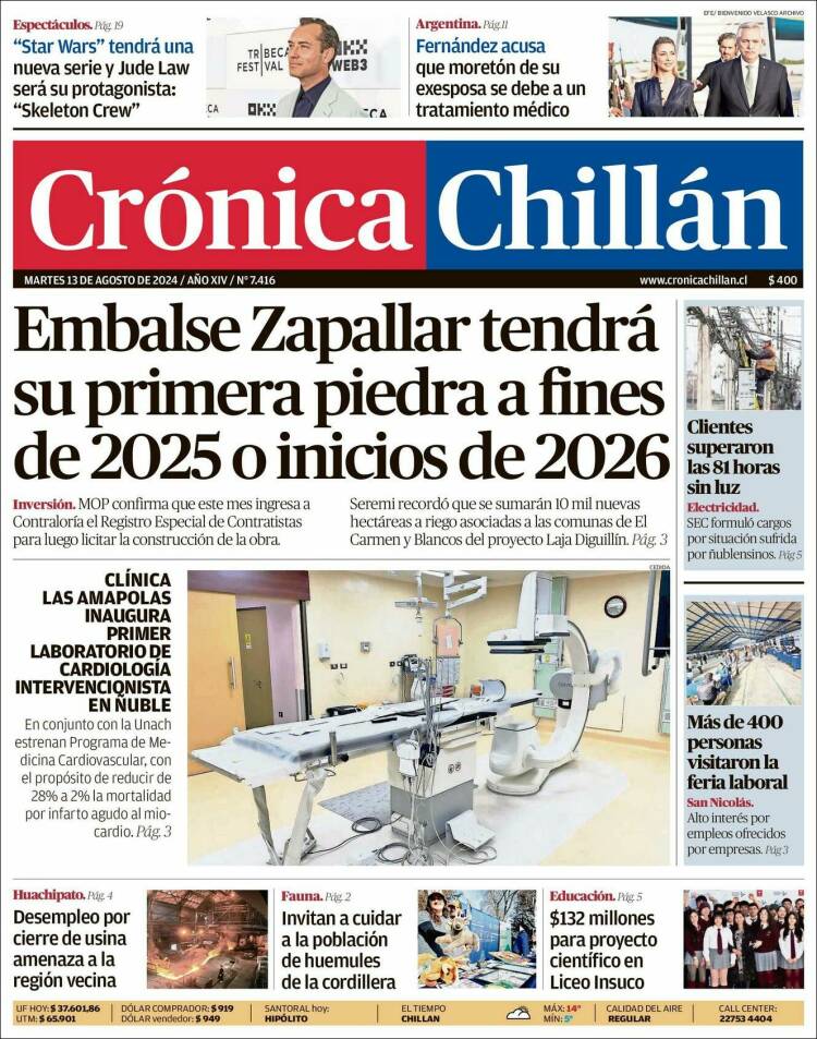 Portada de Crónica Chillán (Chile)