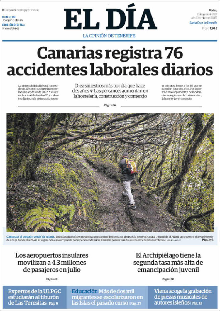 Portada de El Día (España)