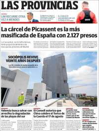 Portada de Las Provincias (España)
