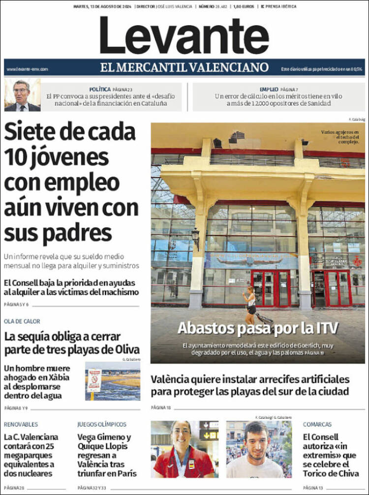 Portada de Levante (España)