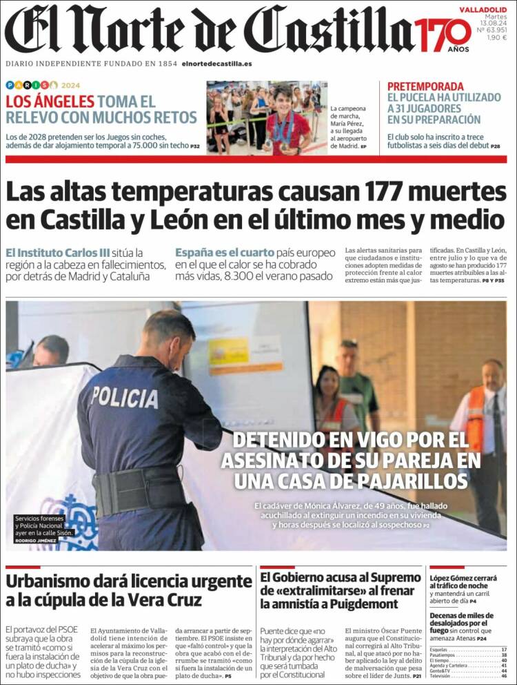 Portada de Norte de Castilla - Valladolid (España)