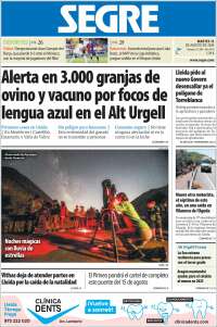 Portada de Segre  (España)