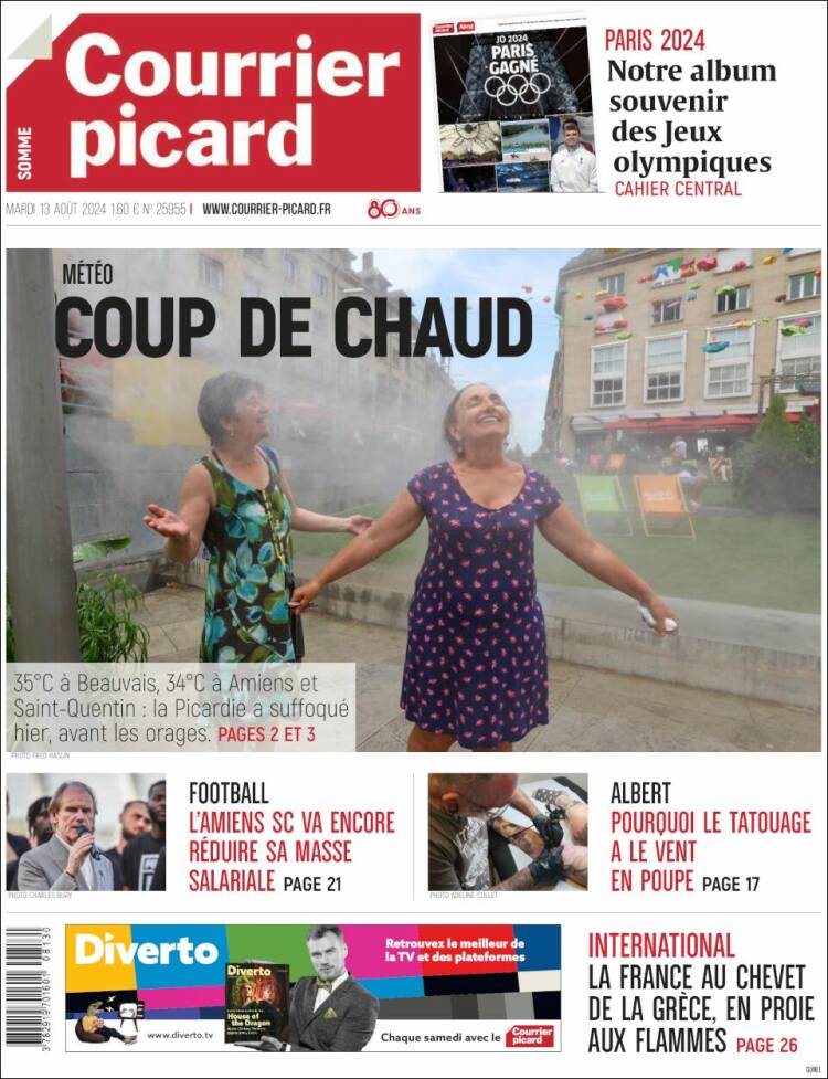 Portada de Courrier Picard (Francia)
