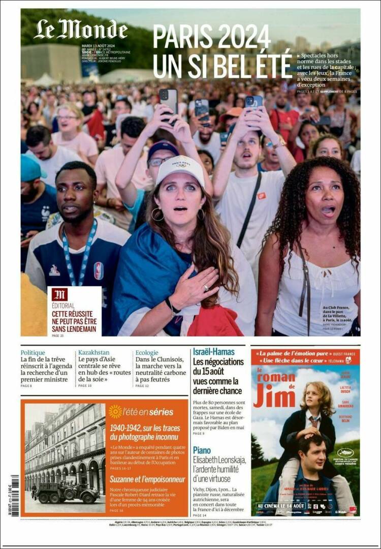 Portada de Le Monde (Francia)