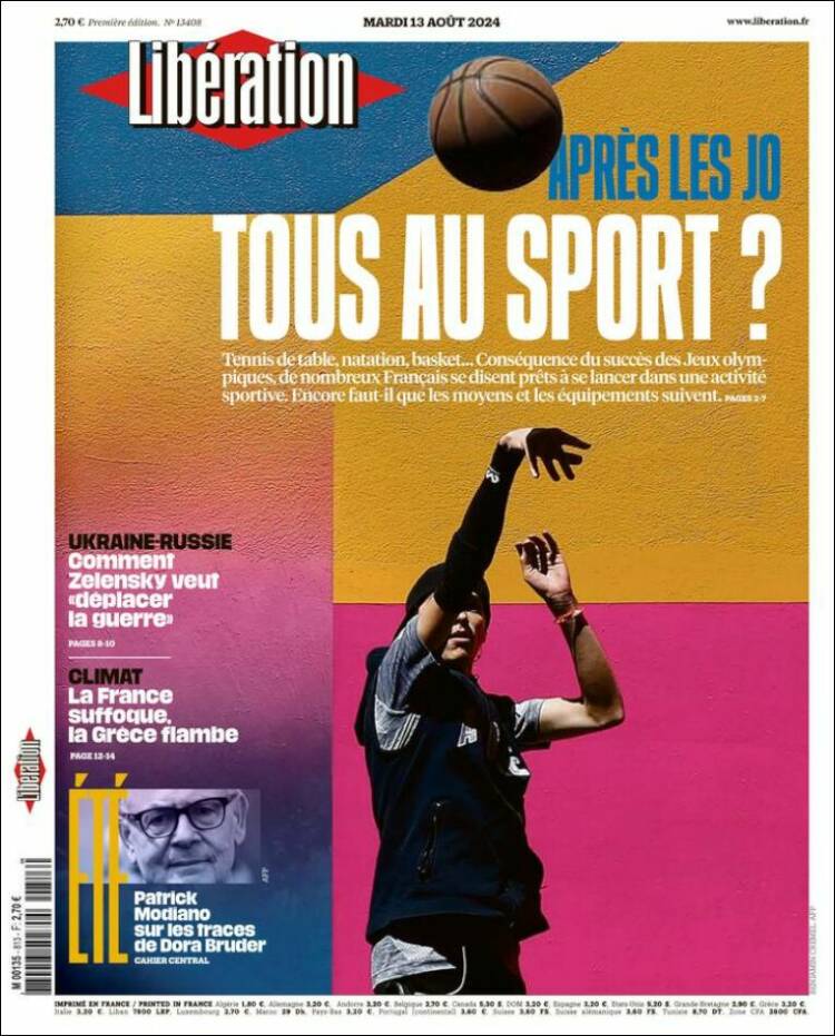 Portada de Libération (Francia)