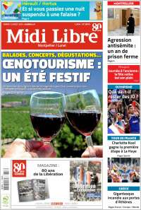 Portada de Midi Libre (Francia)