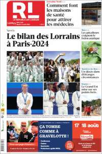 Portada de Le Republicain Lorrain (Francia)