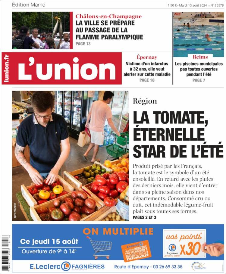 Portada de L'Union (Francia)